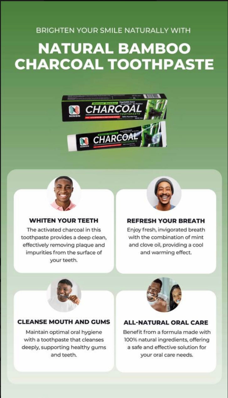 Natural Bamboo Charcoal Toothpaste – 7 oz