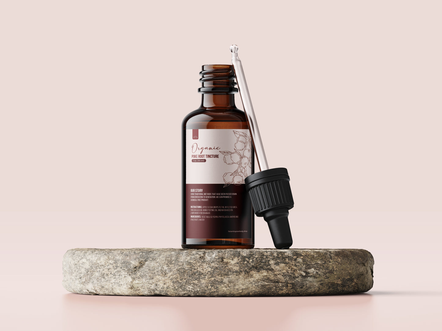 Organic Poke Root Tincture | 1 oz ( 30 ml ) image 1